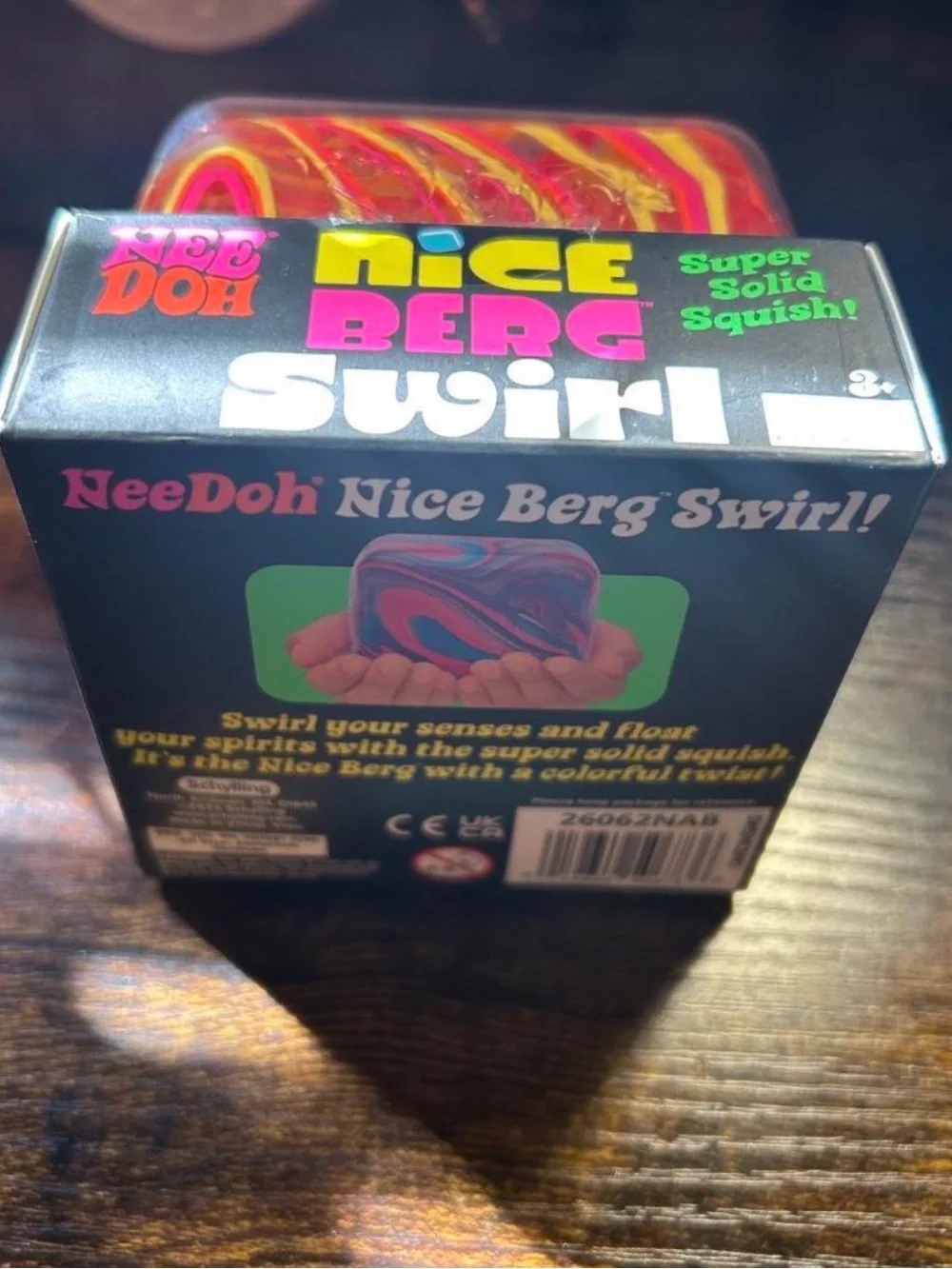 Nice Berg Swirl Squish - Nee Doh Brand Pink & Yellow XL